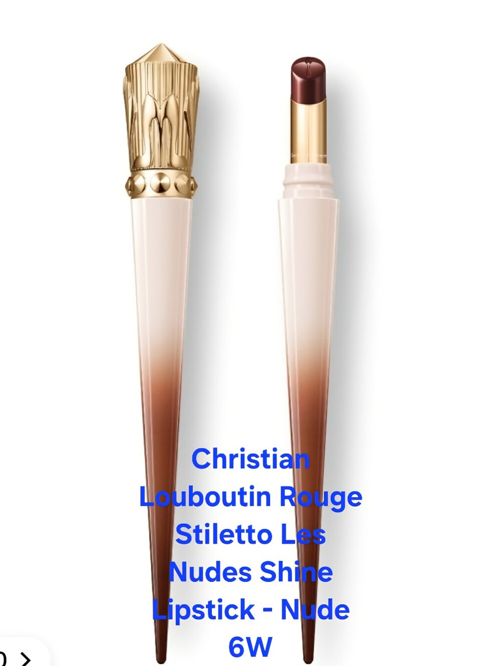Christian Louboutin Rouge Stiletto Les Nudes Shine Lipstick - Nude 6W.